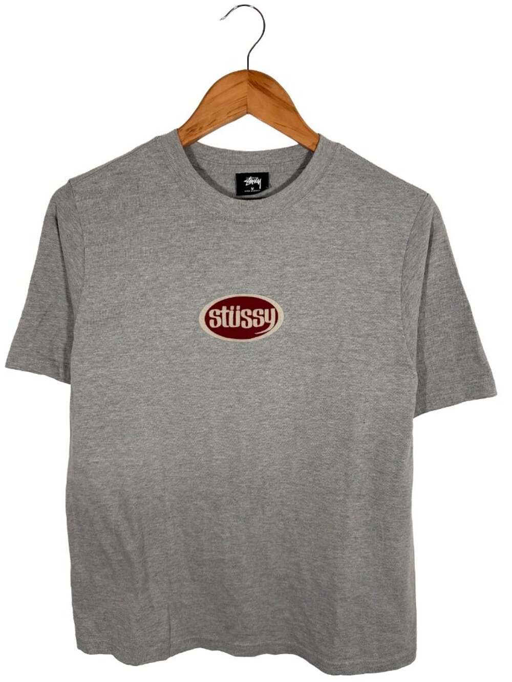 Stussy Felt Oval Logo T-shirt Size Mens M